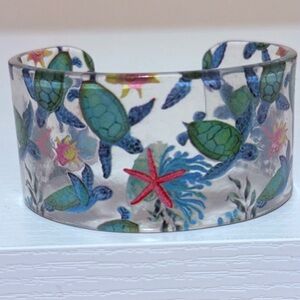 Colorful Sea Turtle Cuff Bracelet NEW